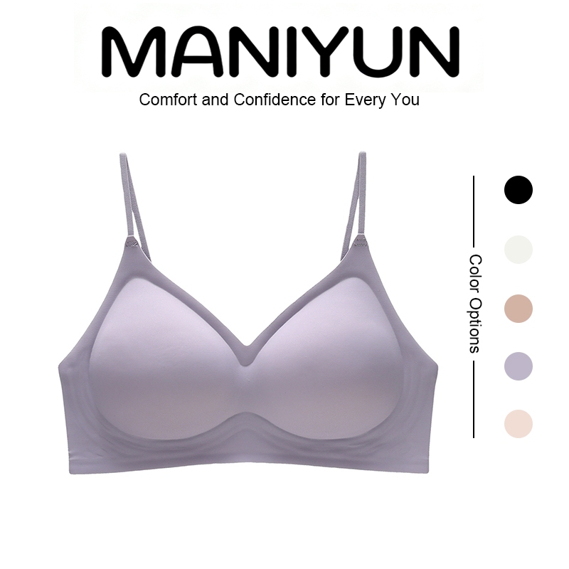 Maniyun Buttery-Soft Seamless Bra Molded Cups Fixed Flattering U-Back ...