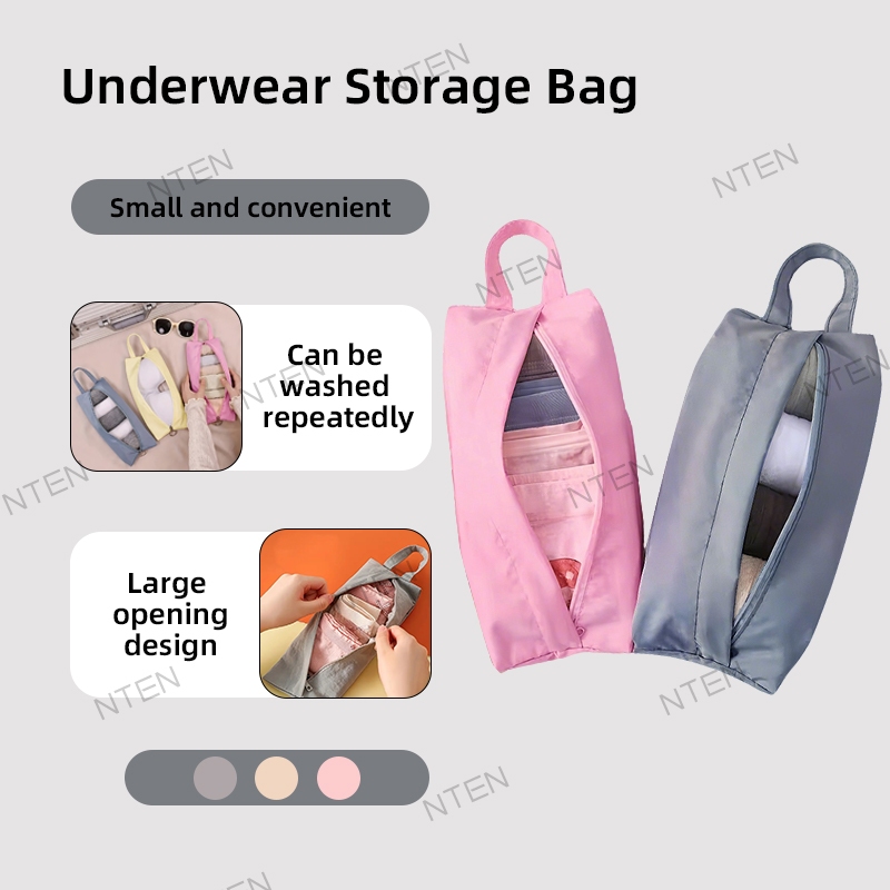 Portable Travel Organizer Bag, Foldable Underwear & Socks Storage Pouch ...