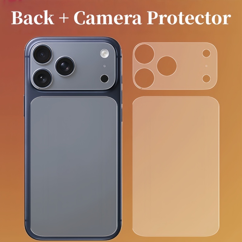 PET Matte Back Screen Protector + Camera Lens Protector For iPhone 17 ...