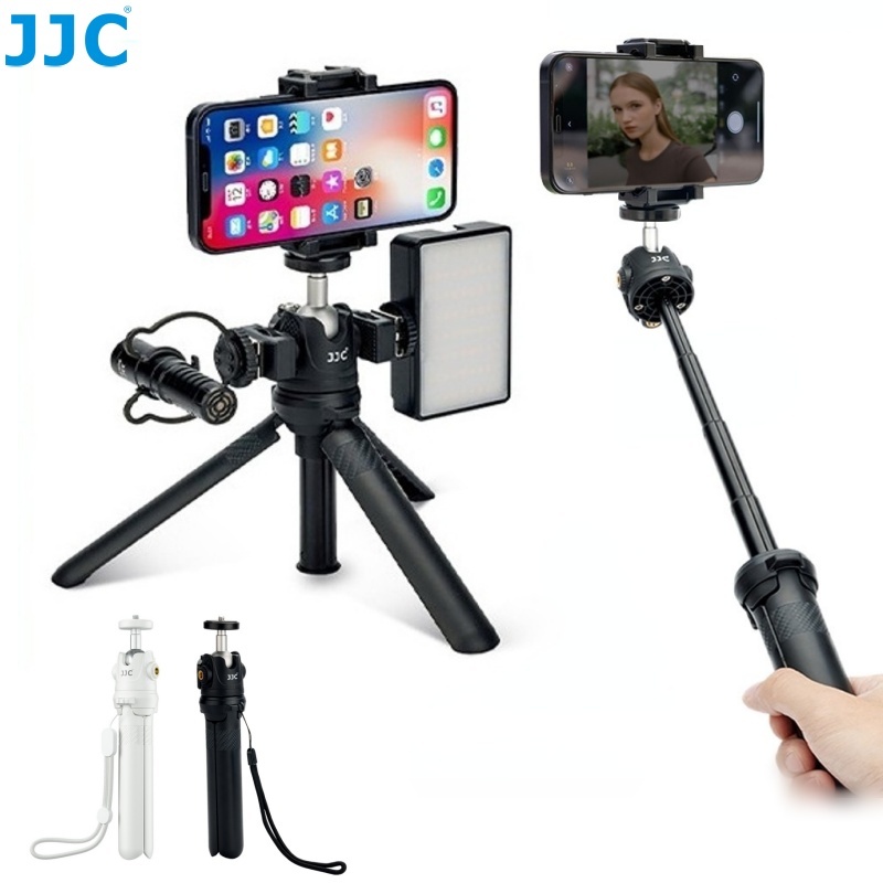 JJC Extendable Mini Tripod Stand Bluetooth Selfie Stick with 1/4
