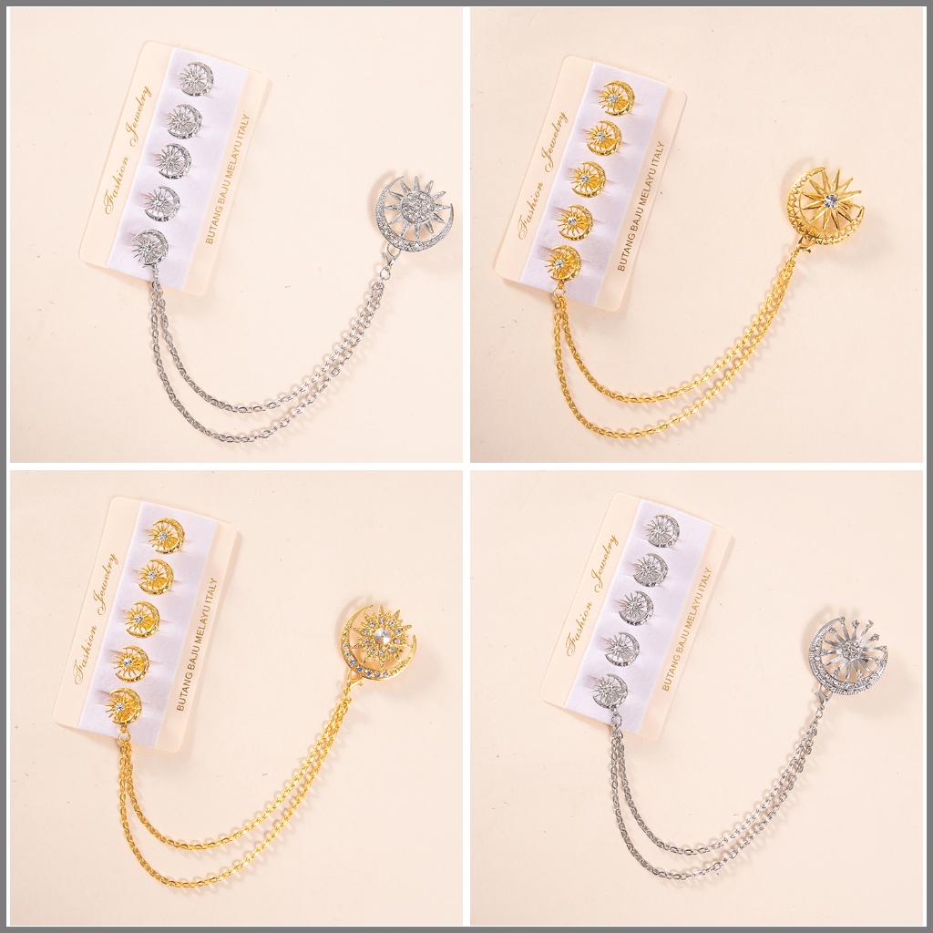 Muslim Festival Button Men's Top Button Set/Double Chain Combination ...