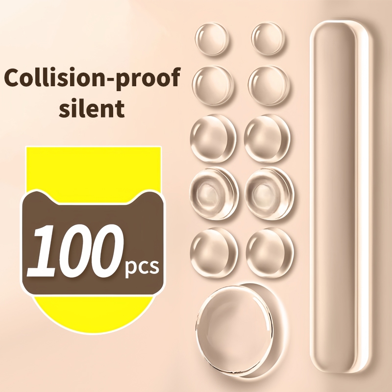 Silicone Door Handle Anti-collision Sticker Silent Buffer Pad for ...
