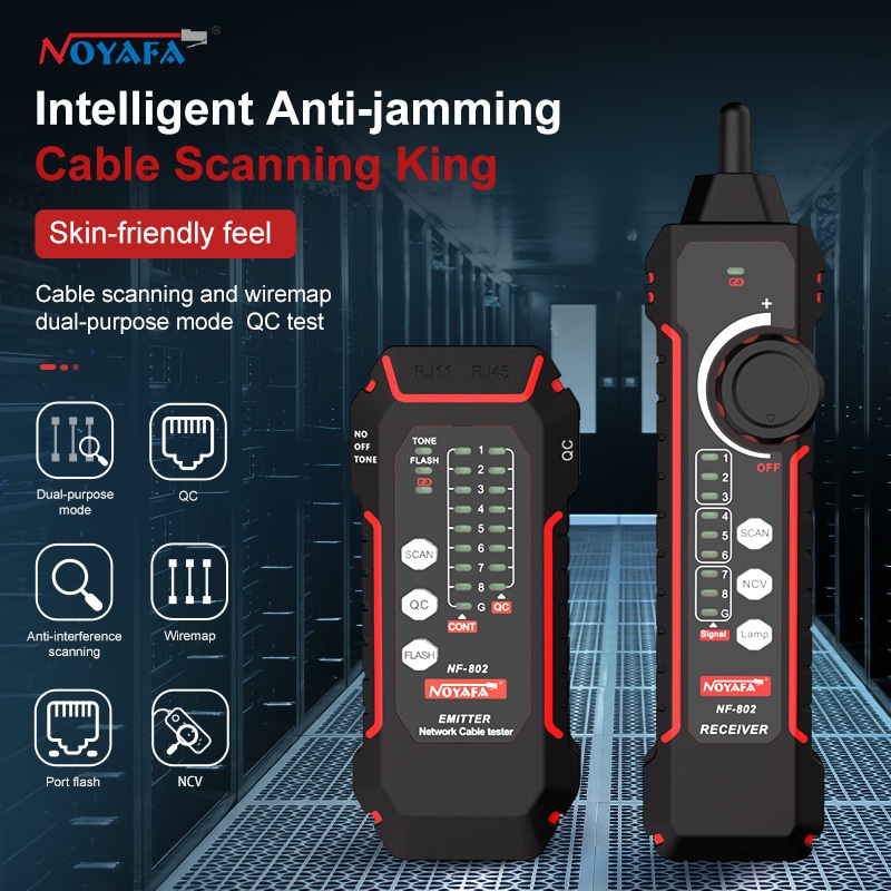 NOYAFA Network Cable Tester NF-802 Cable Tracker Anti-Interference Poe ...