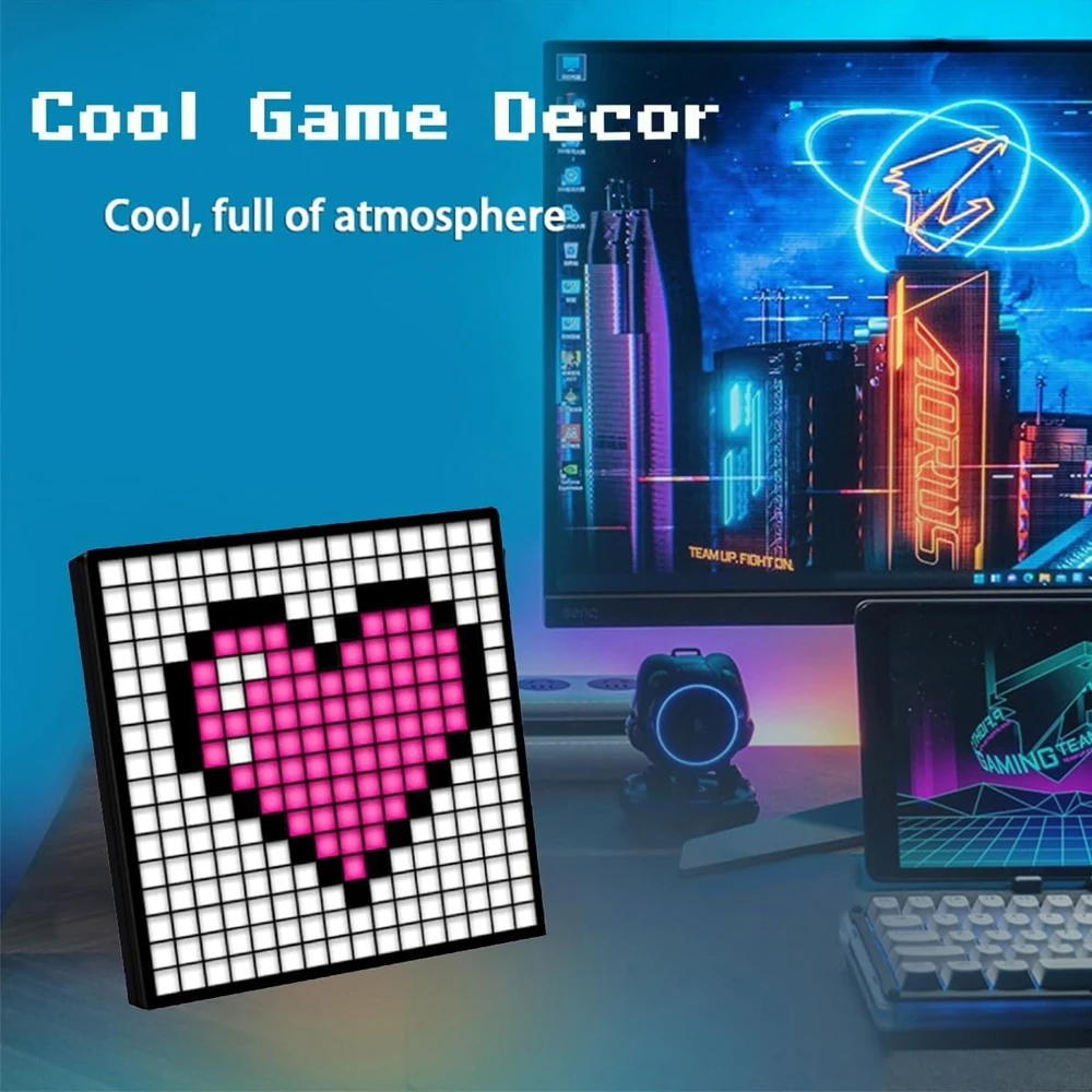 LED Matrix Pixel Display Smart Screen APP Control Programmable Night ...