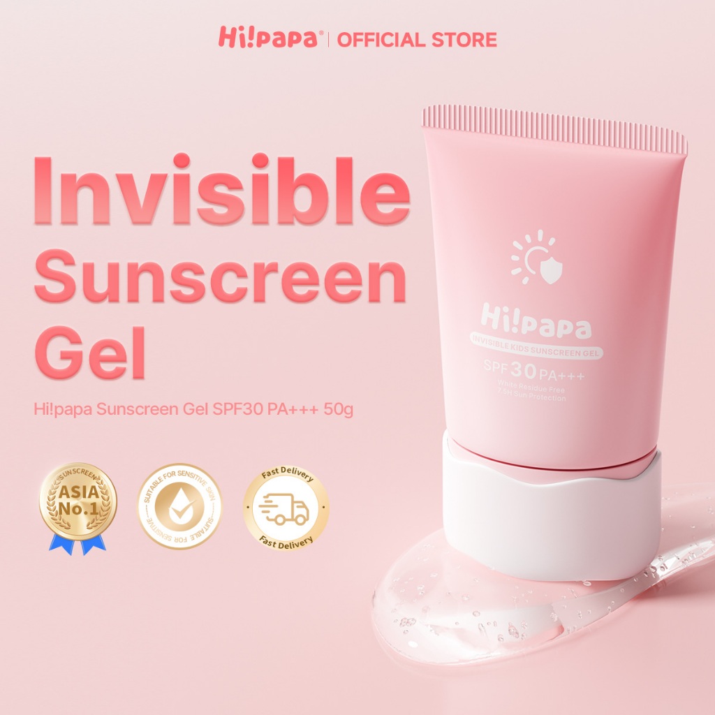 Hi!papa Invisible Sunscreen Gel SPF30 PA+++ Sunblock for Sensitive Skin ...