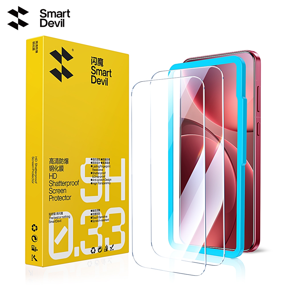 SmartDevil HD ExplosionProof Tempered Glass For OPPO Find X9 Pro/Find
