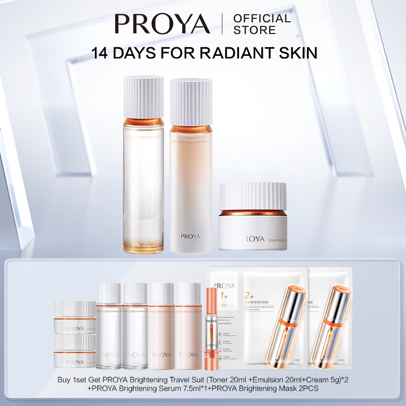 珀莱雅Proya Double Anti-Aging Skincare Set Whitening Brightening Firming ...