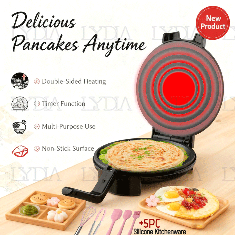 Electric Chapati Maker 1400W Paratha Chapati Roti Easy To Clean Non ...