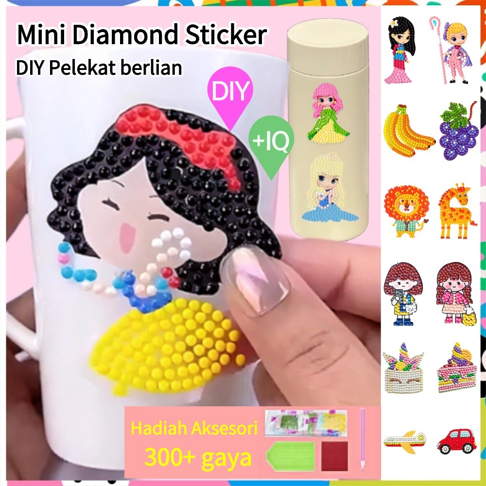 【DIY Sticker 】5D Diamond Sticker Kids Diamond Painting Cute Cartoon ...