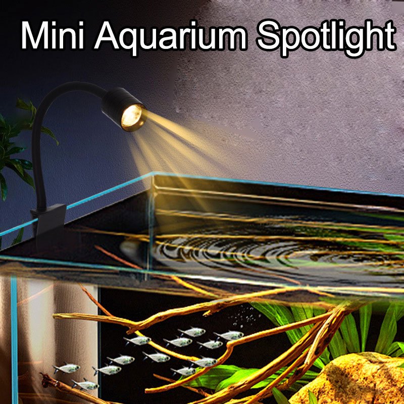 LED Aquarium Spotlight, Adjustable Focus Fish Tank Light, Ultra-Bright ...
