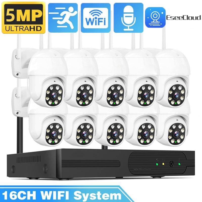 8MP 4K 16CH WIFI NVR System CCTV Surveillance Kit Auto Tracking P2P ...