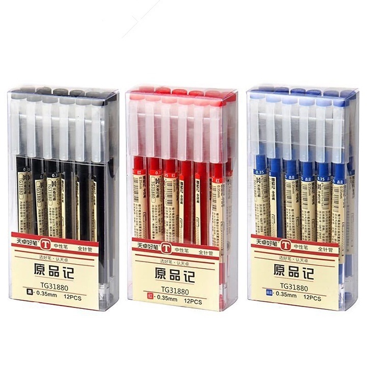 0.35mm 0.5mm Gel Pen Black Blue Red Ink Pen High Capacity Ink Pen ...