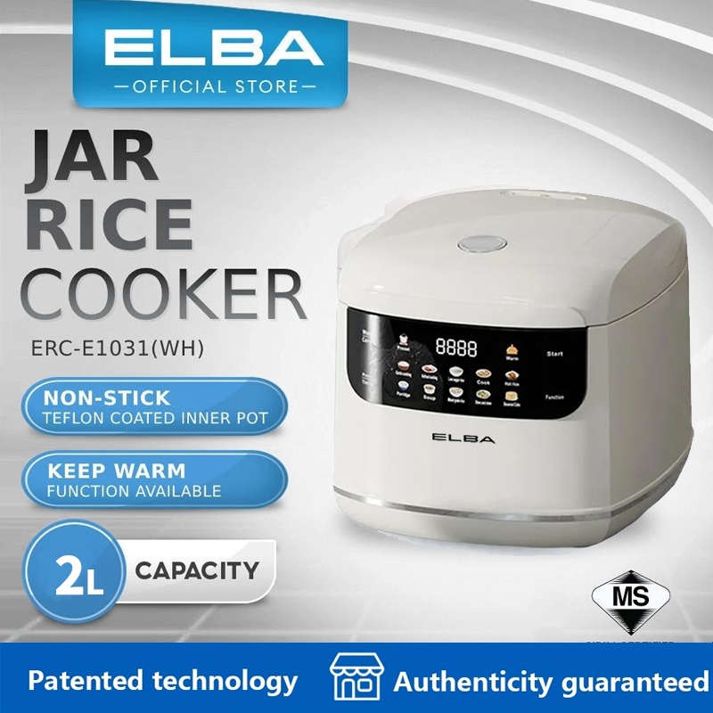 ELBA Rice Master 2L Touchscreen Digital Rice Cooker with 10 Preset ...