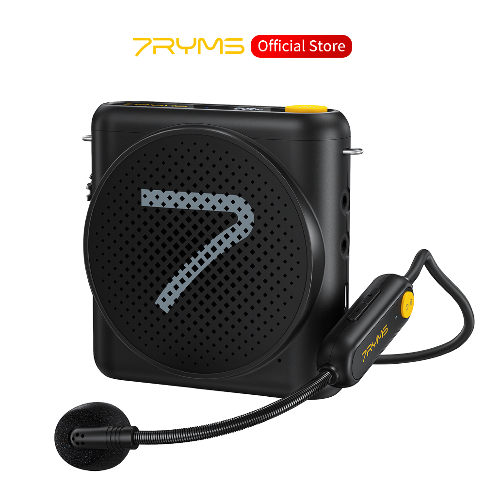 7RYMS WA1 Mini Portable Voice Amplifier with 2.4G Wireless Microphone ...