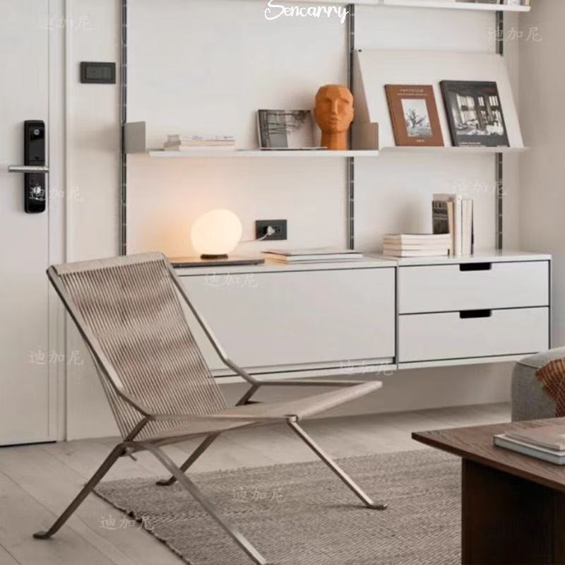 Nordic Designer Element Chair PK25 Woven Flag Rope Chair Stainless ...