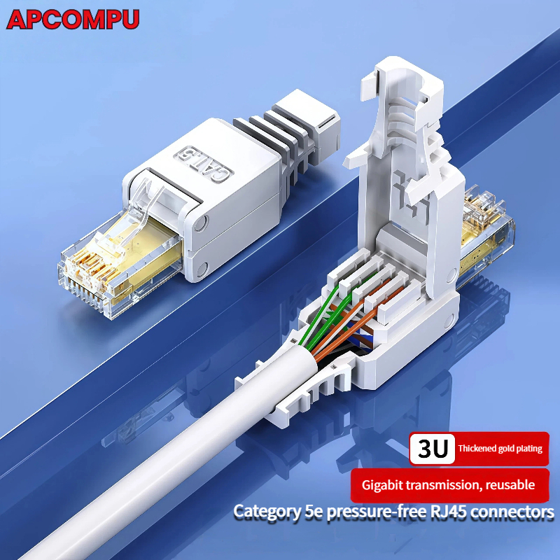 Non-crimping network connector UTP RJ45 CAT5E 8P8C portable PoE ...