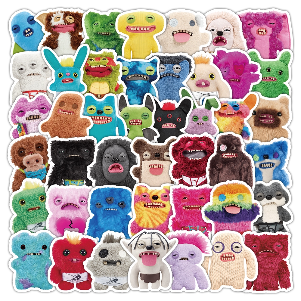51PCS Cute Fuggler Cartoon Stickers For Kids Tooth Monster Stationery ...