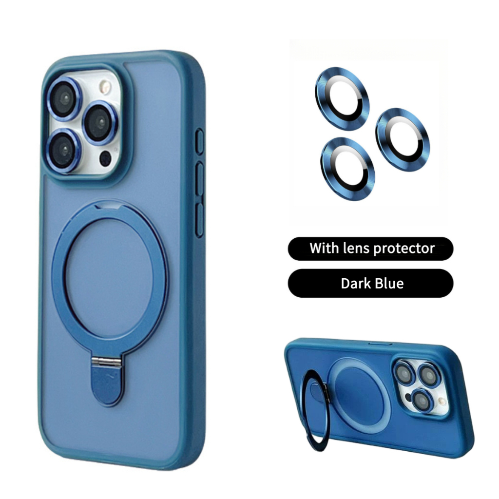 Strong Magnetic Camera Protection Metal Bracket Phone Case For iPhone ...