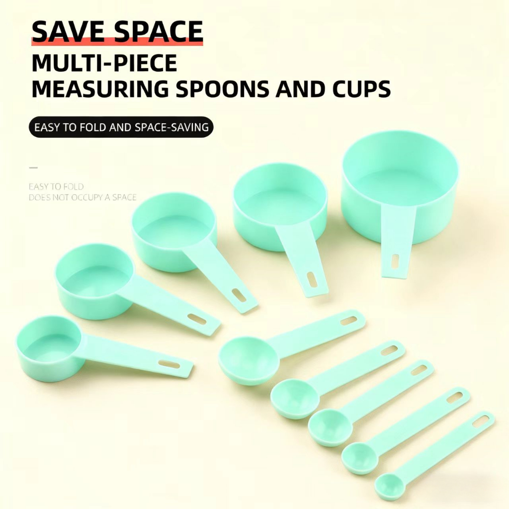 10-Piece Plastic Measuring Spoon & Cup Set — Baking/Milk Powder ...