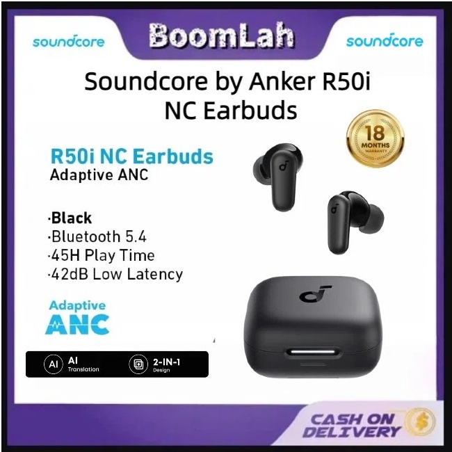 Soundcore by Anker R50i NC Earbuds - Active Noise Cancelling (ANC ...