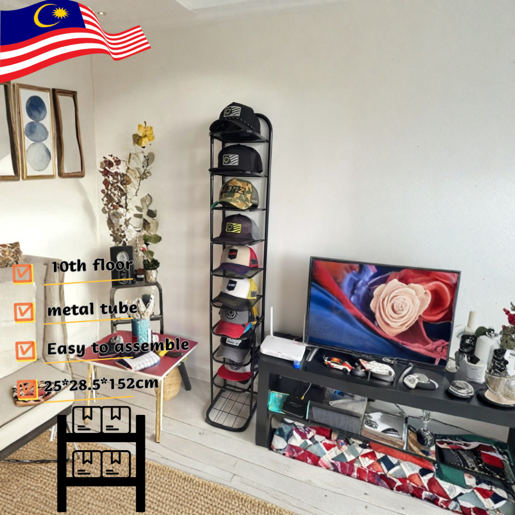 (3-10 Layers) Multilevel Metal Shoe Rack for Shoes Rak Kasut Berlapis ...