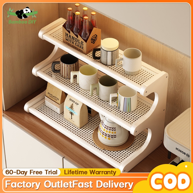 【Lifetime Warranty】Rack Dapur Kayu Table Storage Rack 2/3 LayersRak ...