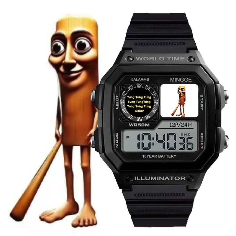 Italian Brainrot Children's Electronic Watch, Character Luminous ...