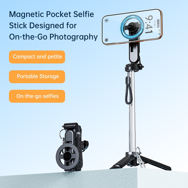 4-in-1 Multifunctional 360 Rotation Magnetic Selfie Stick 4 In 1
