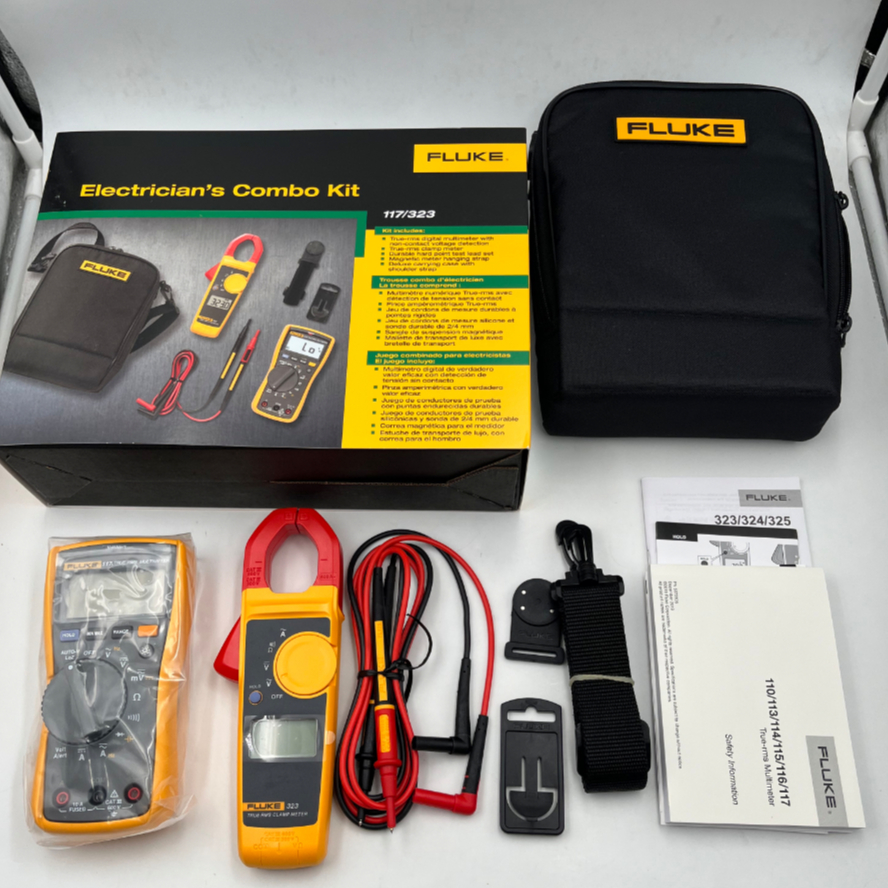 Fluke 117/323 Electricians Combo Kit, Digital Multimeter and Clamp ...