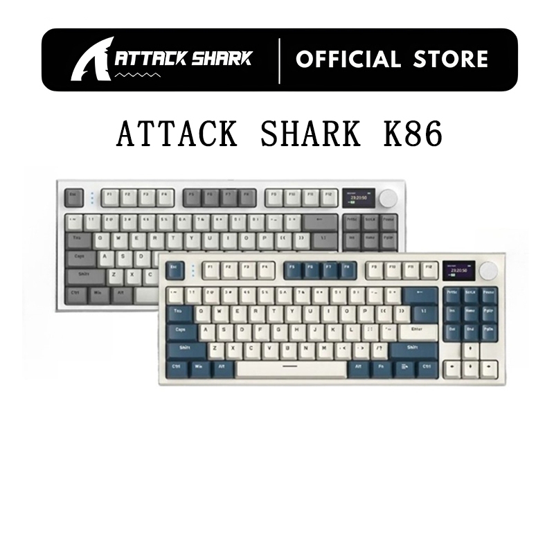 ATTACK SHARK K86 RGB Wireless Keyboard Bluetooth Three-Modes Macro ...