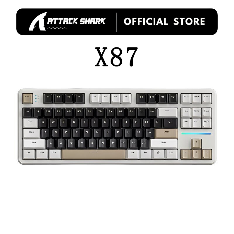 ATTACK SHARK X87 Wireless Mechanical Gaming Keyboard Tri-Mode Bluetooth ...