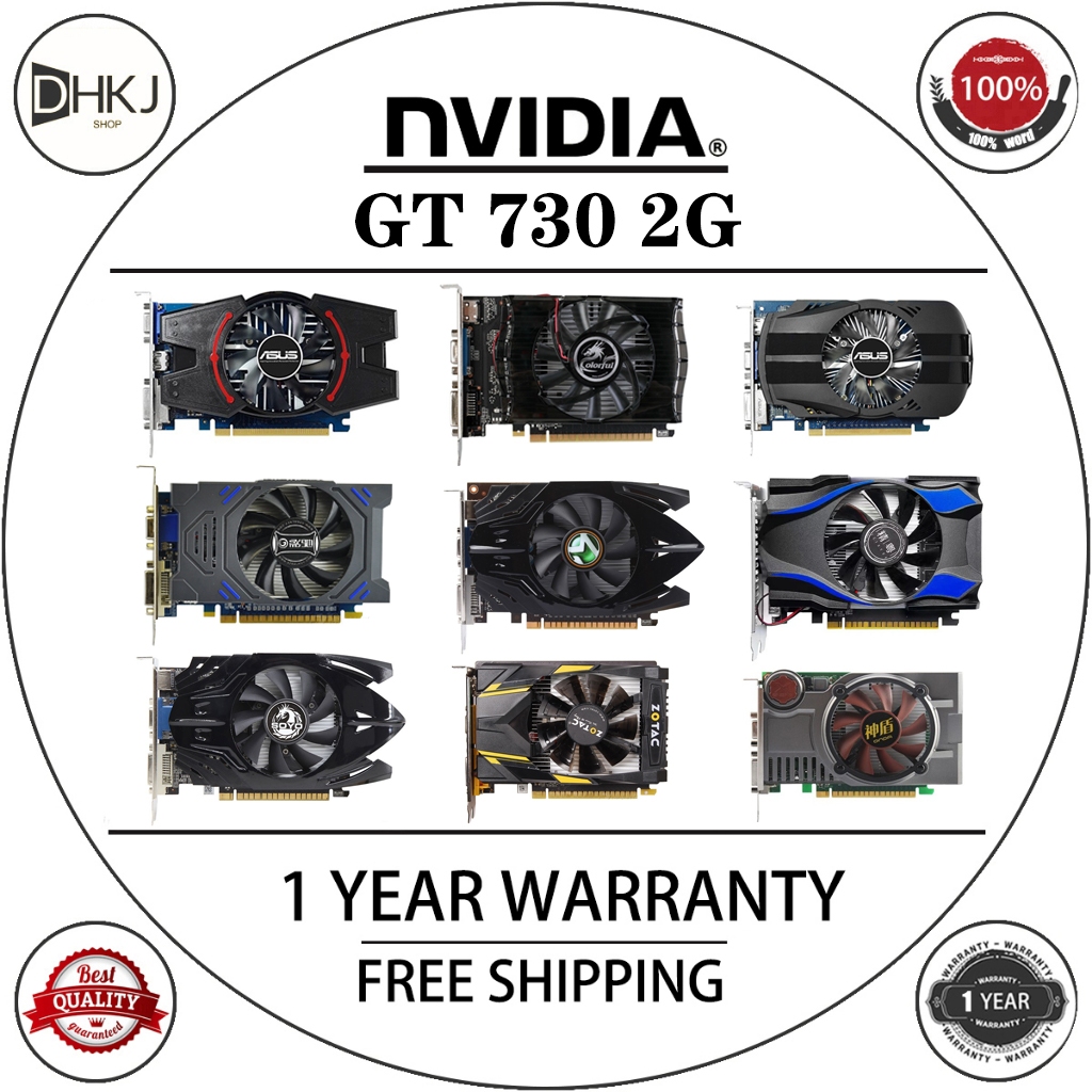 USED GeForce GT 730 2GB GT 730 1GB (Random brand shipping) desktop ...