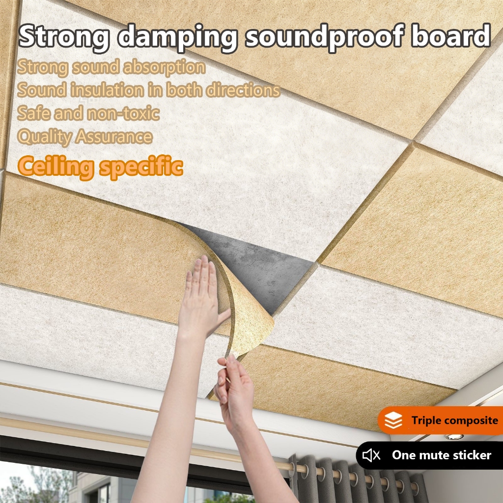 6PACK-30x60cm Ceiling Acoustic Foam Panels Noise Absorption Blocks For ...