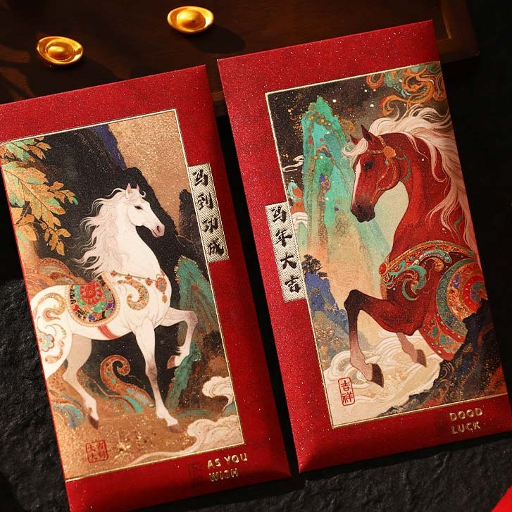 2026 Year of the Horse Red Envelopes Chinese New Year Zodiac Lee is ...