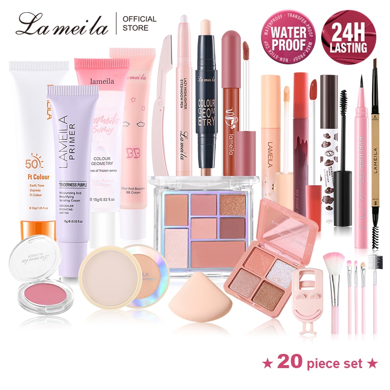 Lameila Cosmetics Beauty Set 20 Pieces Long-Lasting Waterproof ...