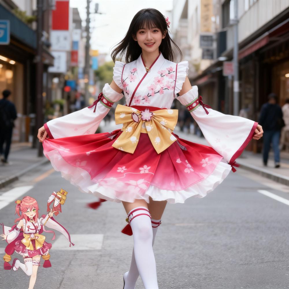 [In stock cosplay] Virtual Idol Anchor Sakura Witch Role Playing Set ...