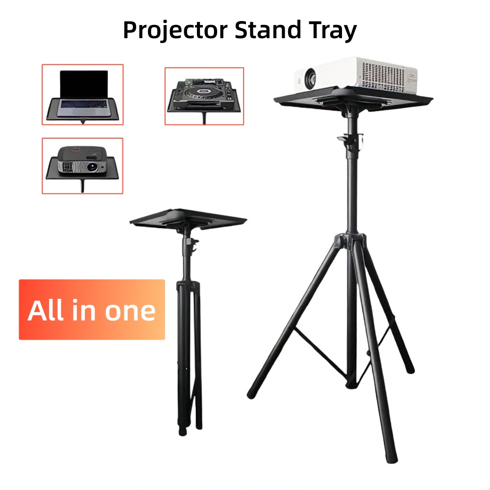 【All in one】Projector Special Triangular Floor Stand With Tray Gimbal ...