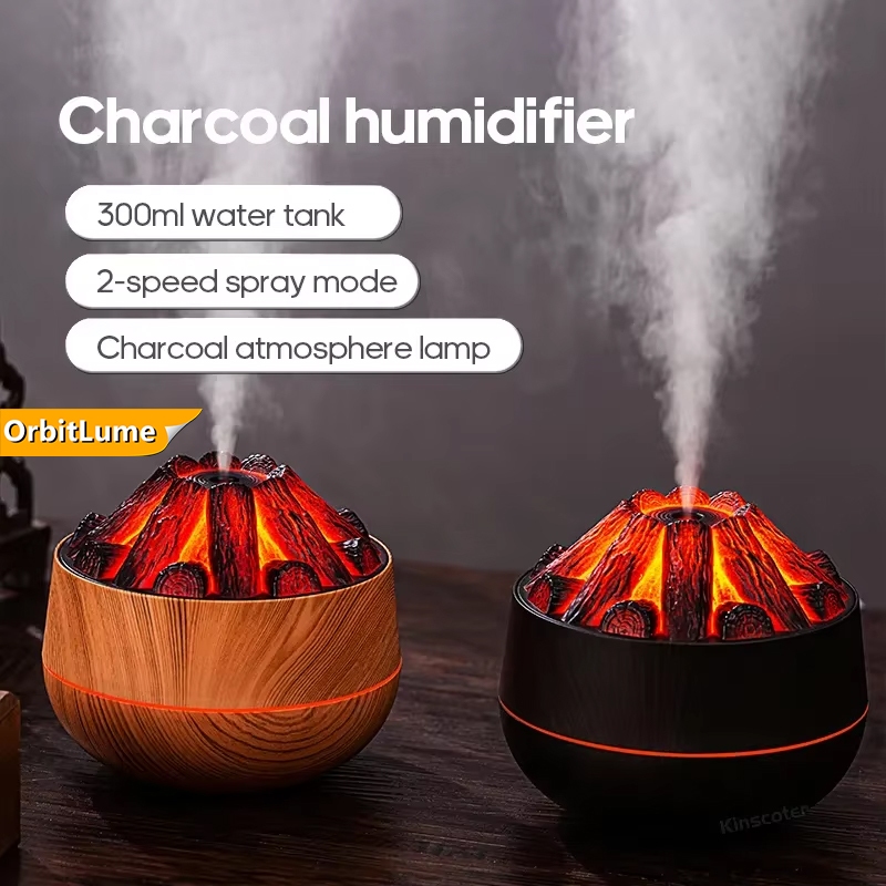 Wood Grain Air Humidifier Oil Aroma Diffuser air humidifier led ...
