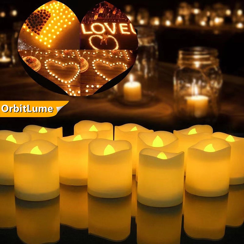 24pcs/set LED Candle Wavy shape Candle Led Tea Light Candle | Shopee ...
