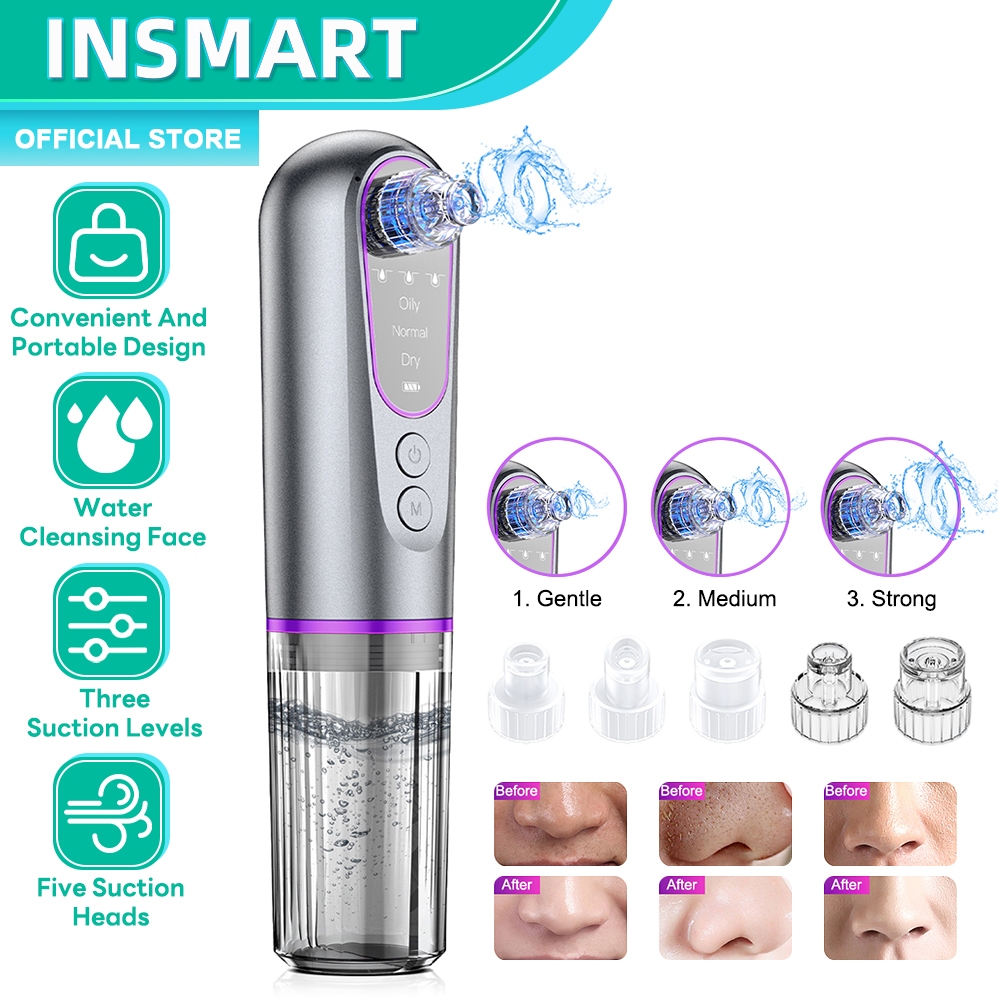 Small bubble blackhead suction device with three levels of adjustment ...