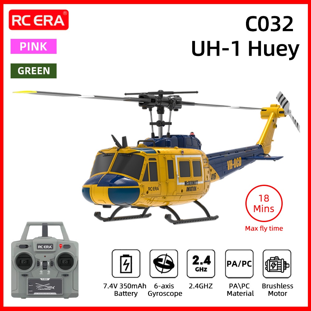 JOYARCH C138 BELL 206 Hélicoptère RC pour adulte, échelle 1/30, 2,4 G 6 CH hélice unique, hélicoptère télécommandé RTF avec gyroscope 6 axes, maintien de l'altitude et positionnement du flux optique