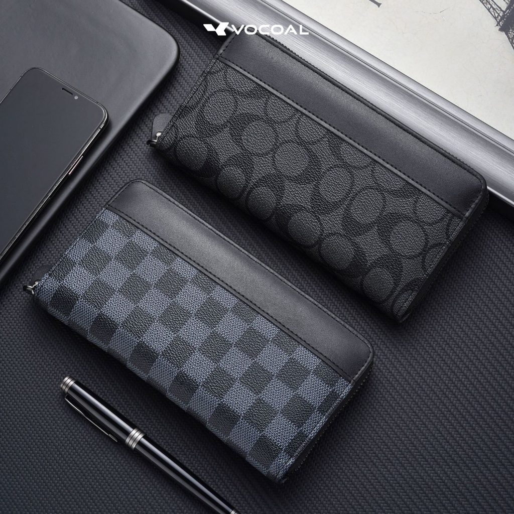 VOCOAL Men's Long Wallet Soft PU Wallet Multi-Functional Wallet Retro ...