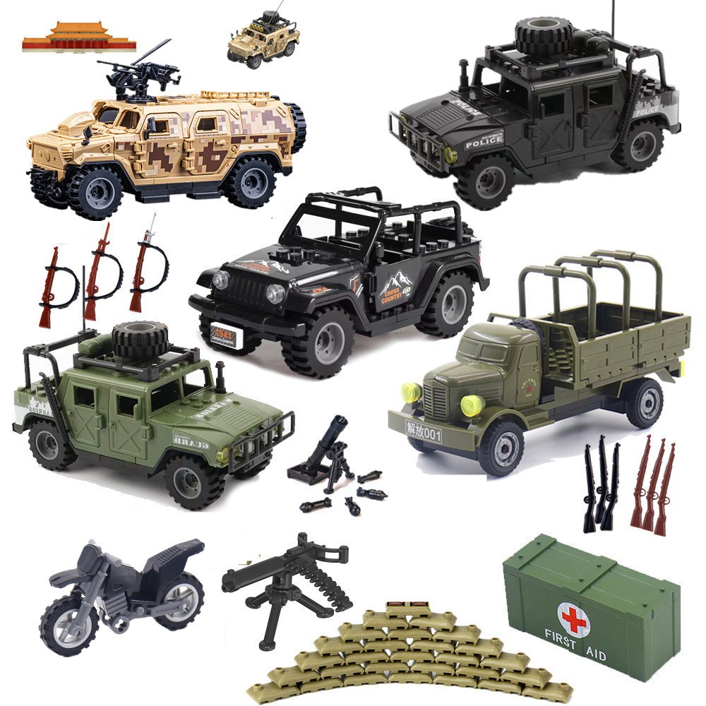 Building block toys for war bases/outposts/soldiers Humvees Jeeps ...