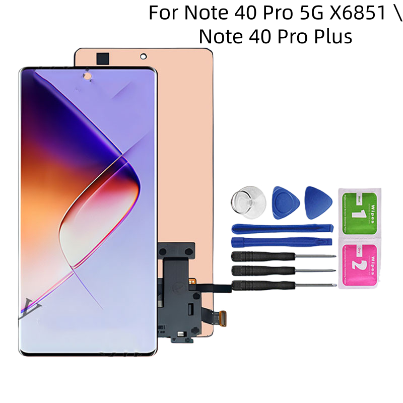 Orig AMOLED LCD for Infinix Note 40 Pro 4G X6850 /Note 40 Pro 5G X6851 ...
