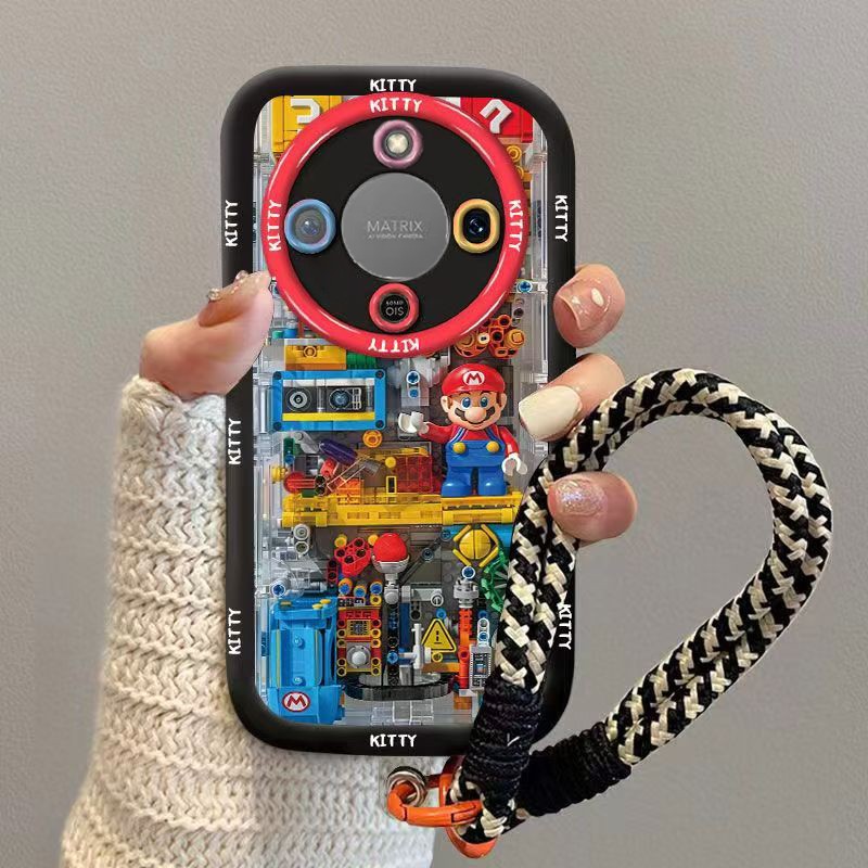 For Honor X9D X9C Case Honor 200 Pro Building Blocks Mario Phone Case ...