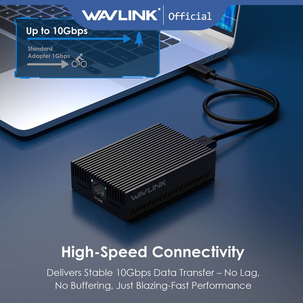 WAVLINK 10G Ethernet Adapter for Thunderbolt USB4 Supports 10G/5G/2.5G ...