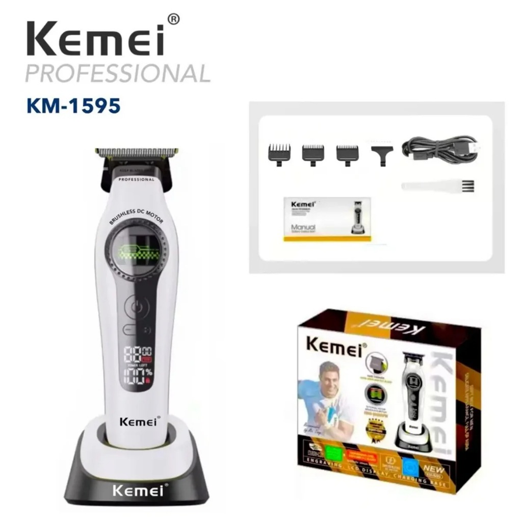 Kemei KM-1593 プロ用コードレスバリカン　１台 Kemei 1593 1595 Hair Trimmers Professional Barber Hair Clippers F1