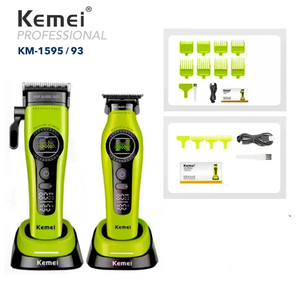 Kemei 1593 1595 Hair Trimmers Professional Barber Hair Clippers F1