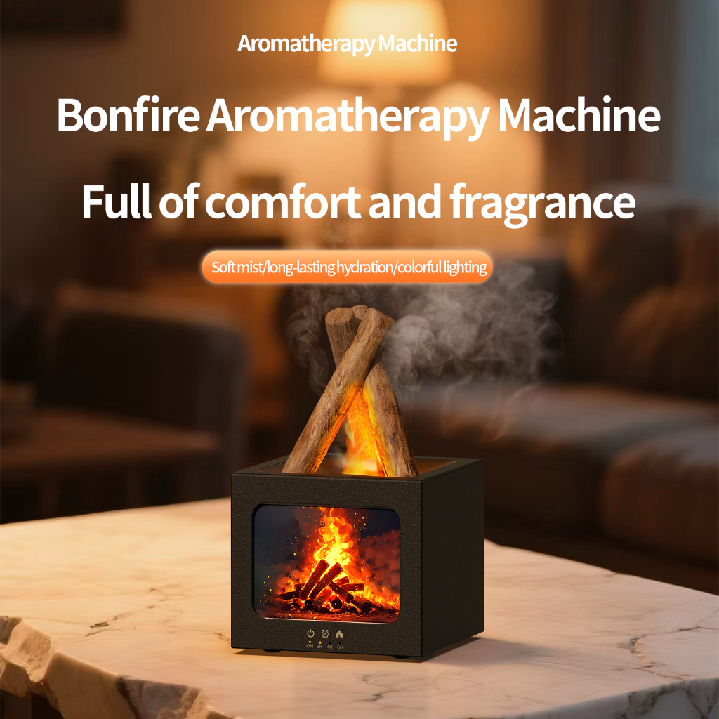 Bonfire Aromatherapy Machine HX-X327A with RGB Flame Light, Ultrasonic ...