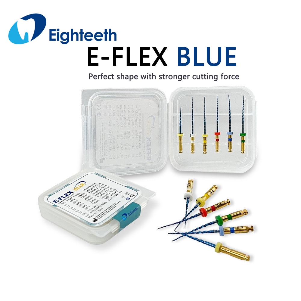 Eighteeth E-FLEX BULE Dental Root Canal File Safe Non-Cutting Tip ...